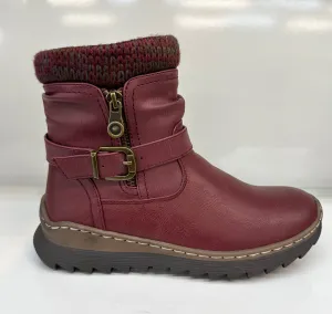 Leonora Ankle Boot Wine NO RETURNS ON SALE ITEMS