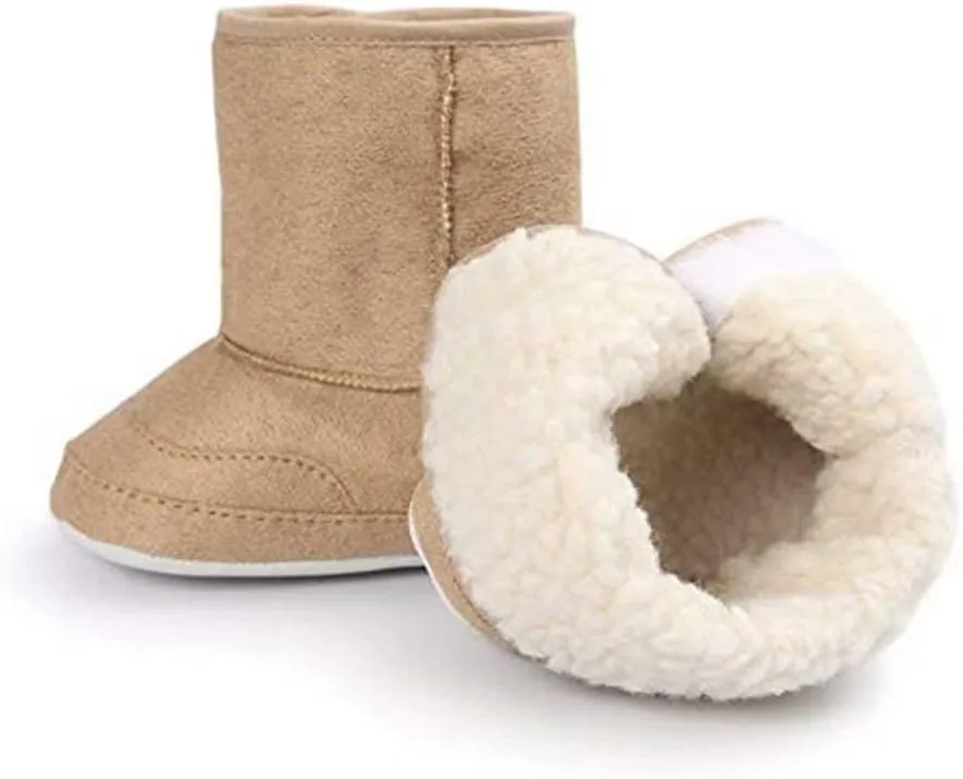 LIVEBOX Prewalker Toddler Boots Premium Soft Anti-Slip Sole Warm Winter Boots for Infant Baby Girls