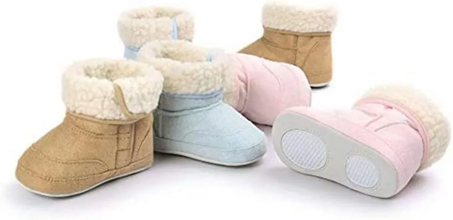 LIVEBOX Prewalker Toddler Boots Premium Soft Anti-Slip Sole Warm Winter Boots for Infant Baby Girls