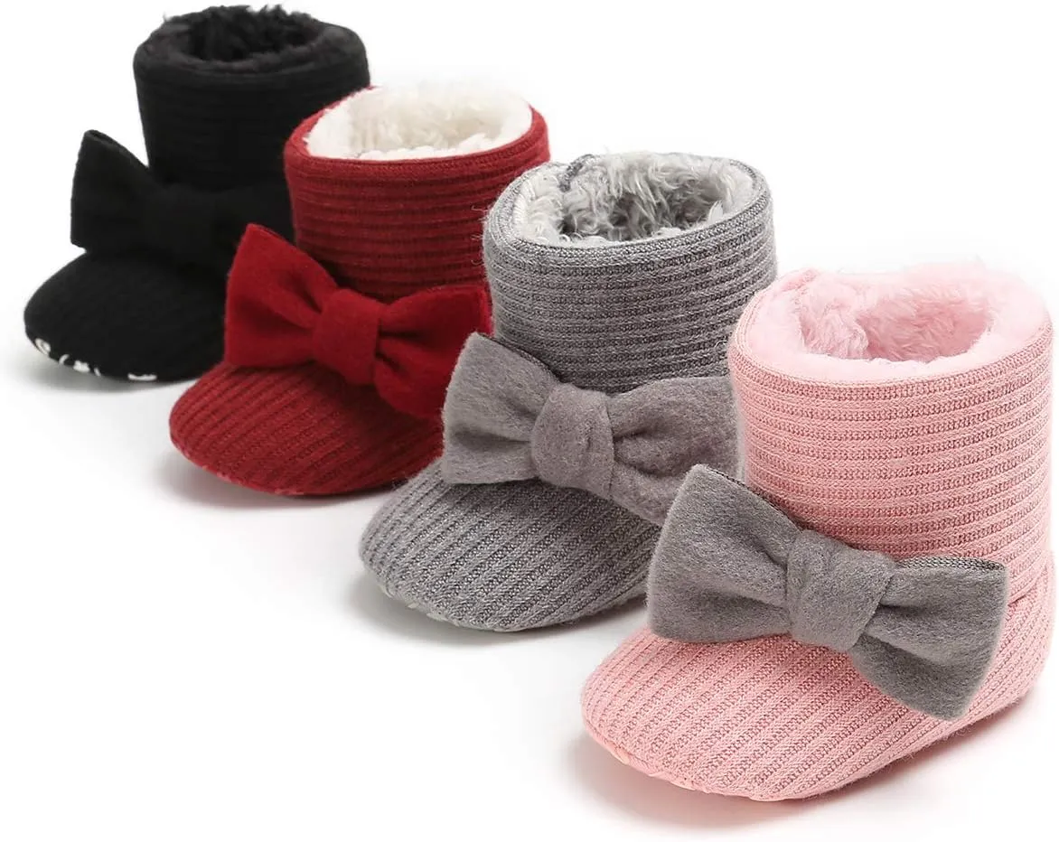 LIVEBOX Prewalker Toddler Boots Premium Soft Anti-Slip Sole Warm Winter Boots for Infant Baby Girls