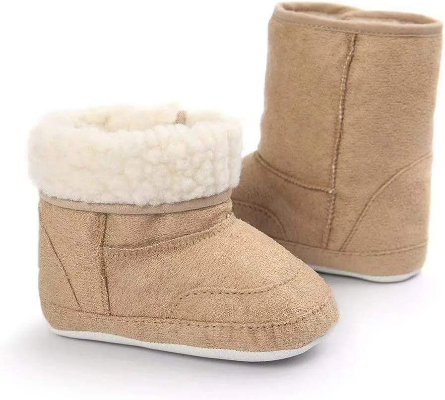 LIVEBOX Prewalker Toddler Boots Premium Soft Anti-Slip Sole Warm Winter Boots for Infant Baby Girls