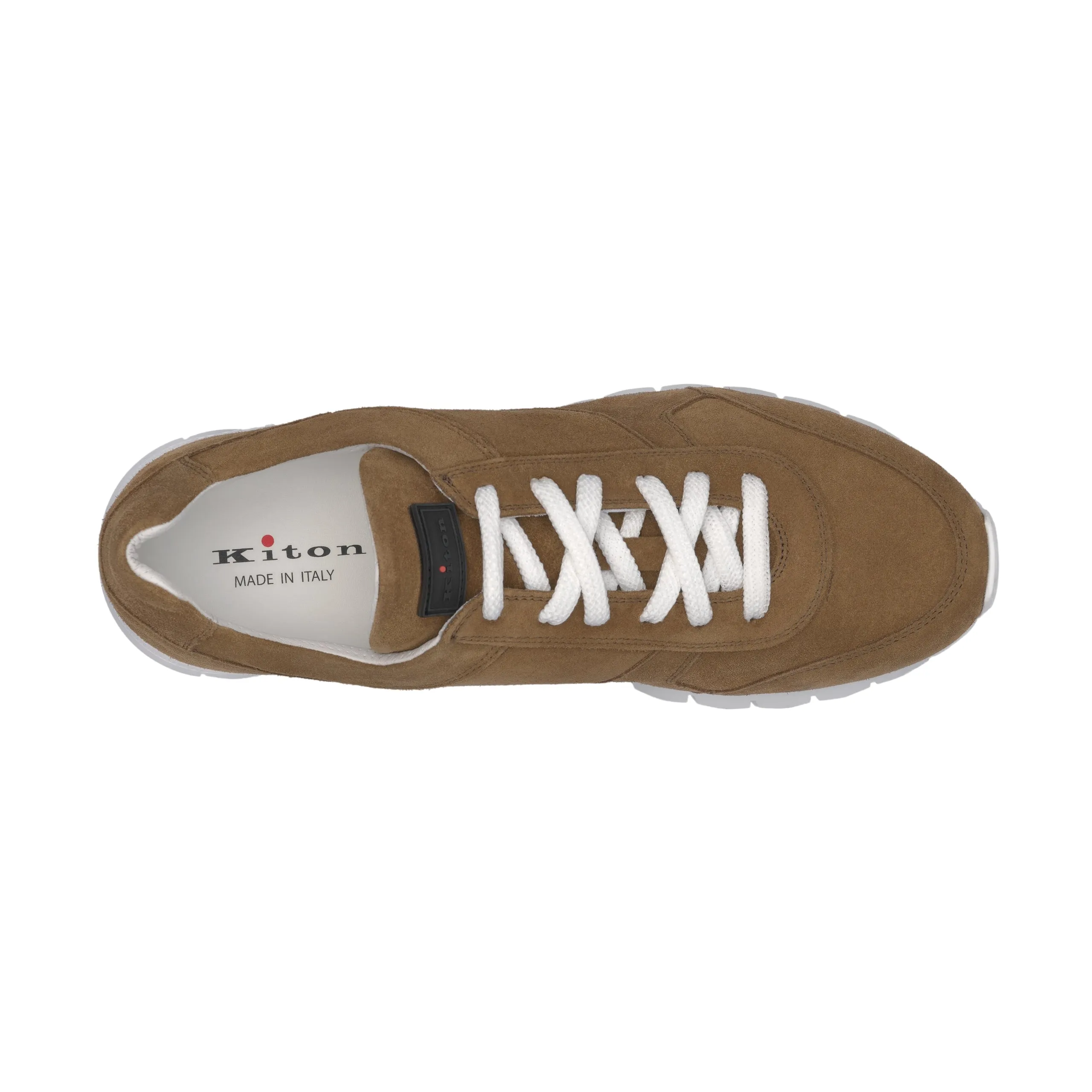 Logo Leather Sneakers in Marrone Brown