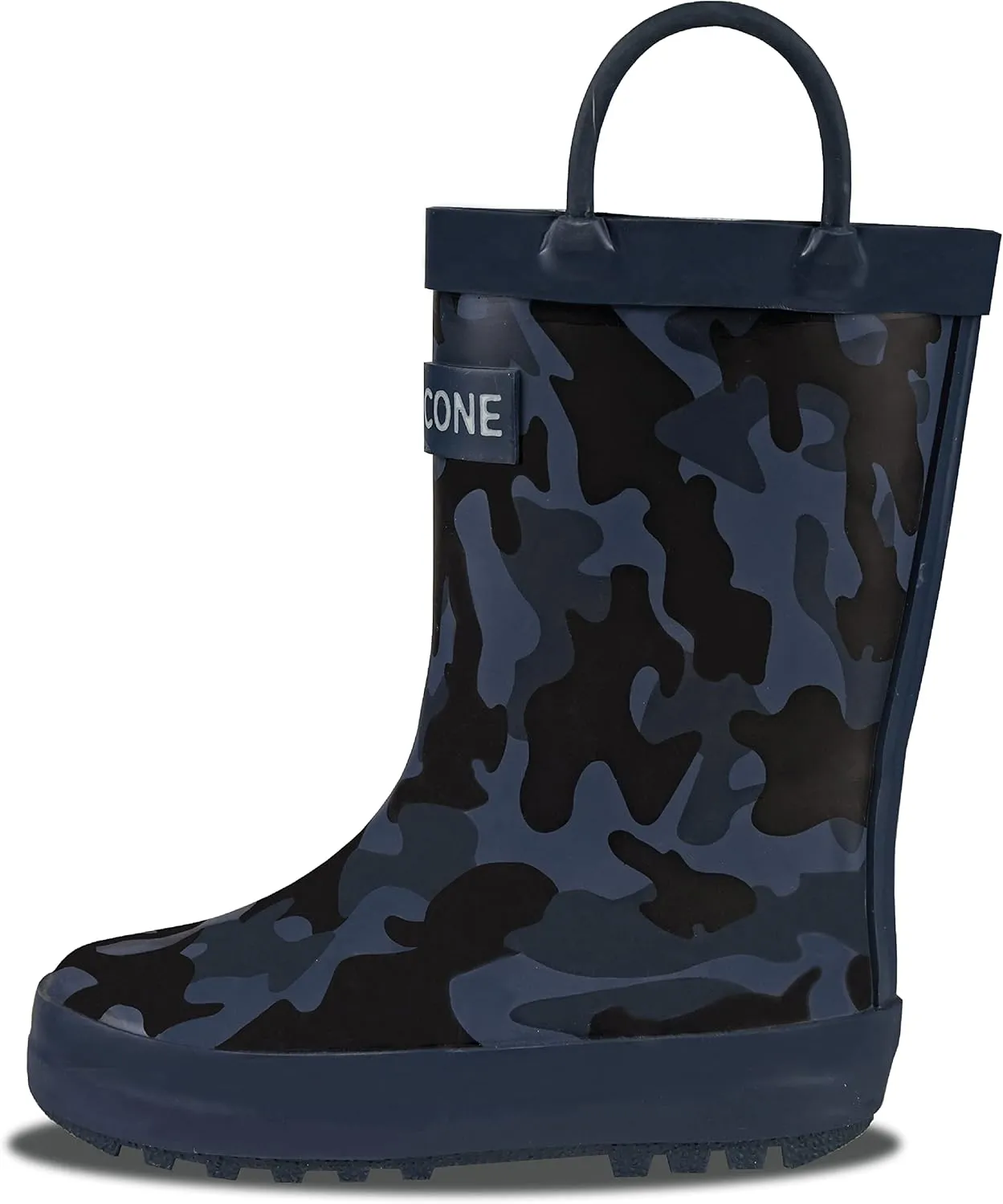 Lone Cone Kids Rain Boots for Girls & Boys  Waterproof Natural Rubber Toddler Rain Boots with Non-Slip Outsole & Easy Pull Handles  Solid, Pattern & Glitter Designs