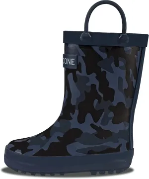 Lone Cone Kids Rain Boots for Girls & Boys  Waterproof Natural Rubber Toddler Rain Boots with Non-Slip Outsole & Easy Pull Handles  Solid, Pattern & Glitter Designs