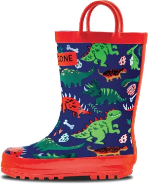 Lone Cone Kids Rain Boots for Girls & Boys  Waterproof Natural Rubber Toddler Rain Boots with Non-Slip Outsole & Easy Pull Handles  Solid, Pattern & Glitter Designs