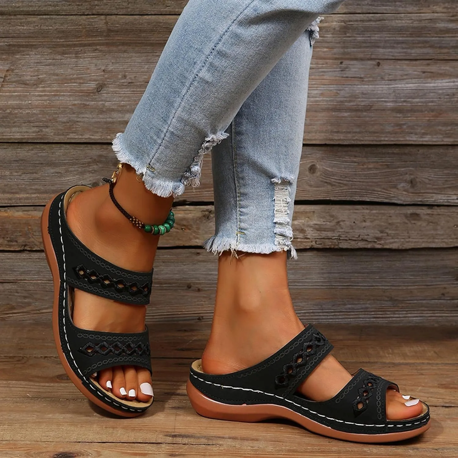 Low Wedge Sandals for Women Sandals Wedge for Women Beach Womens Sandal Comfortable Summer Shoes for Womens 2025
