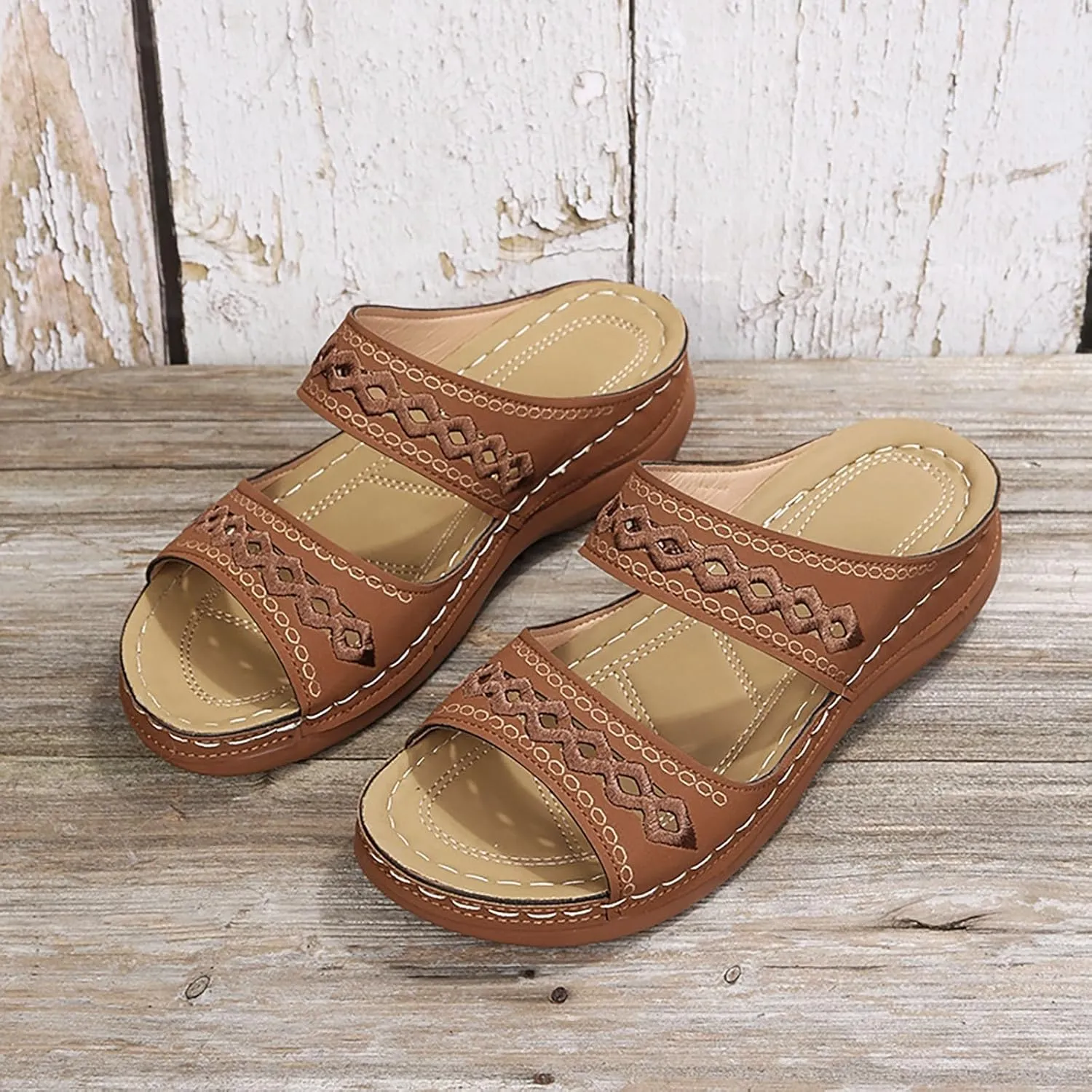 Low Wedge Sandals for Women Sandals Wedge for Women Beach Womens Sandal Comfortable Summer Shoes for Womens 2025