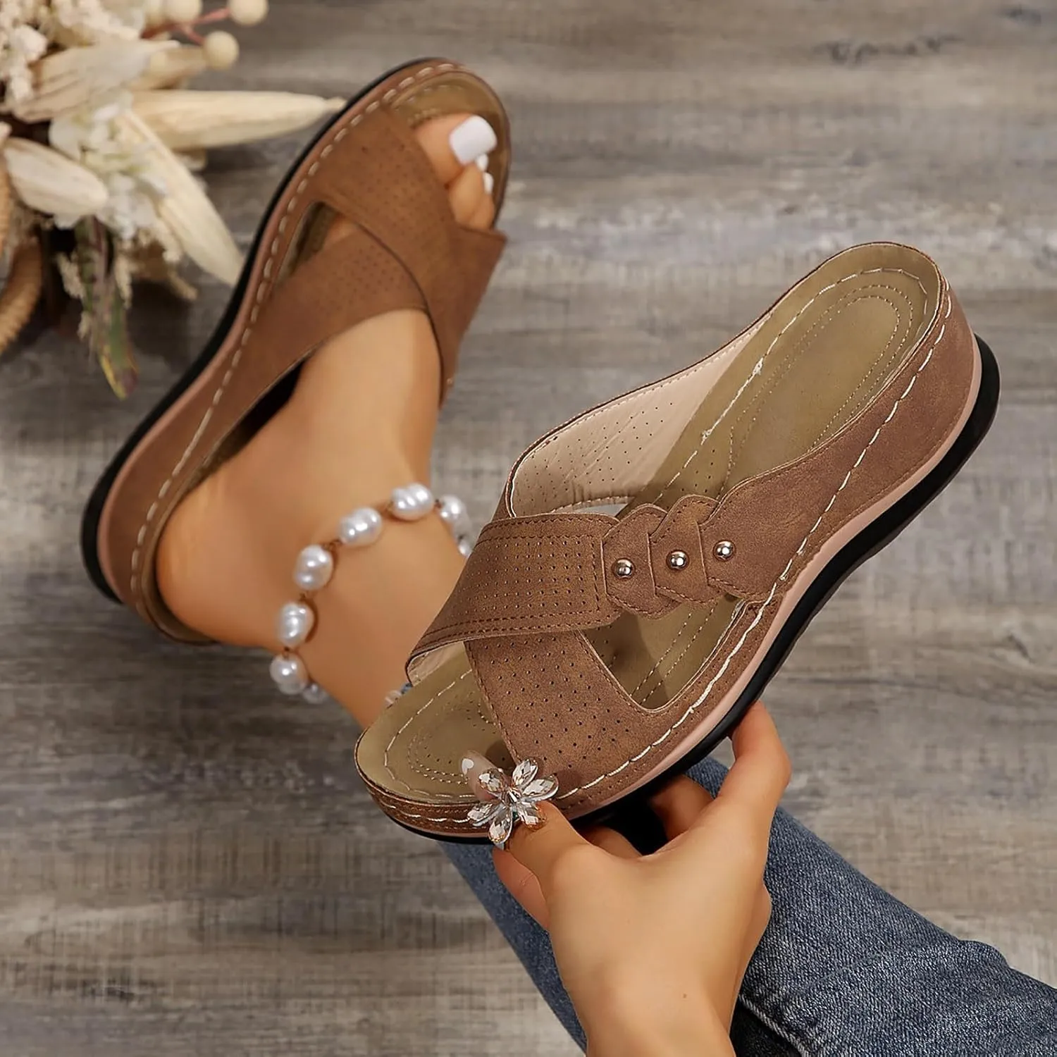 Low Wedge Sandals for Women Wedge Sandals for Women Beach Summer Shoes for Womens 2025 Womens Sandal Comfortable