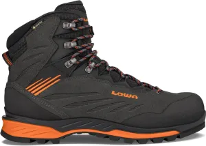 LOWA Mens Cadin II GTX Mid Suede Textile Anthracite Flame Boots 13 US