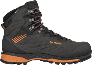 LOWA Mens Cadin II GTX Mid Suede Textile Anthracite Flame Boots 9.5 US