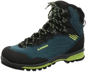LOWA Mens Cadin II GTX Mid Suede Textile Steel Blue Lime Boots 10 US