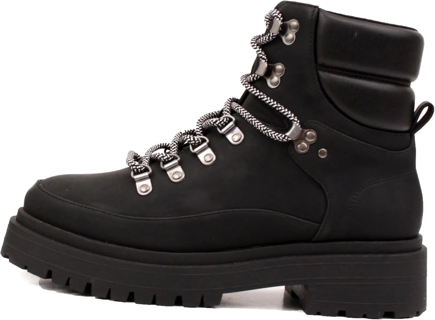 Luckers Womens Lace Up Platform Lug Sole Combat Boots