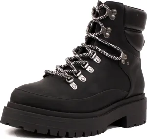 Luckers Womens Lace Up Platform Lug Sole Combat Boots
