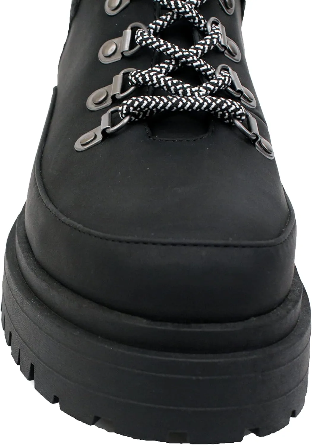 Luckers Womens Lace Up Platform Lug Sole Combat Boots
