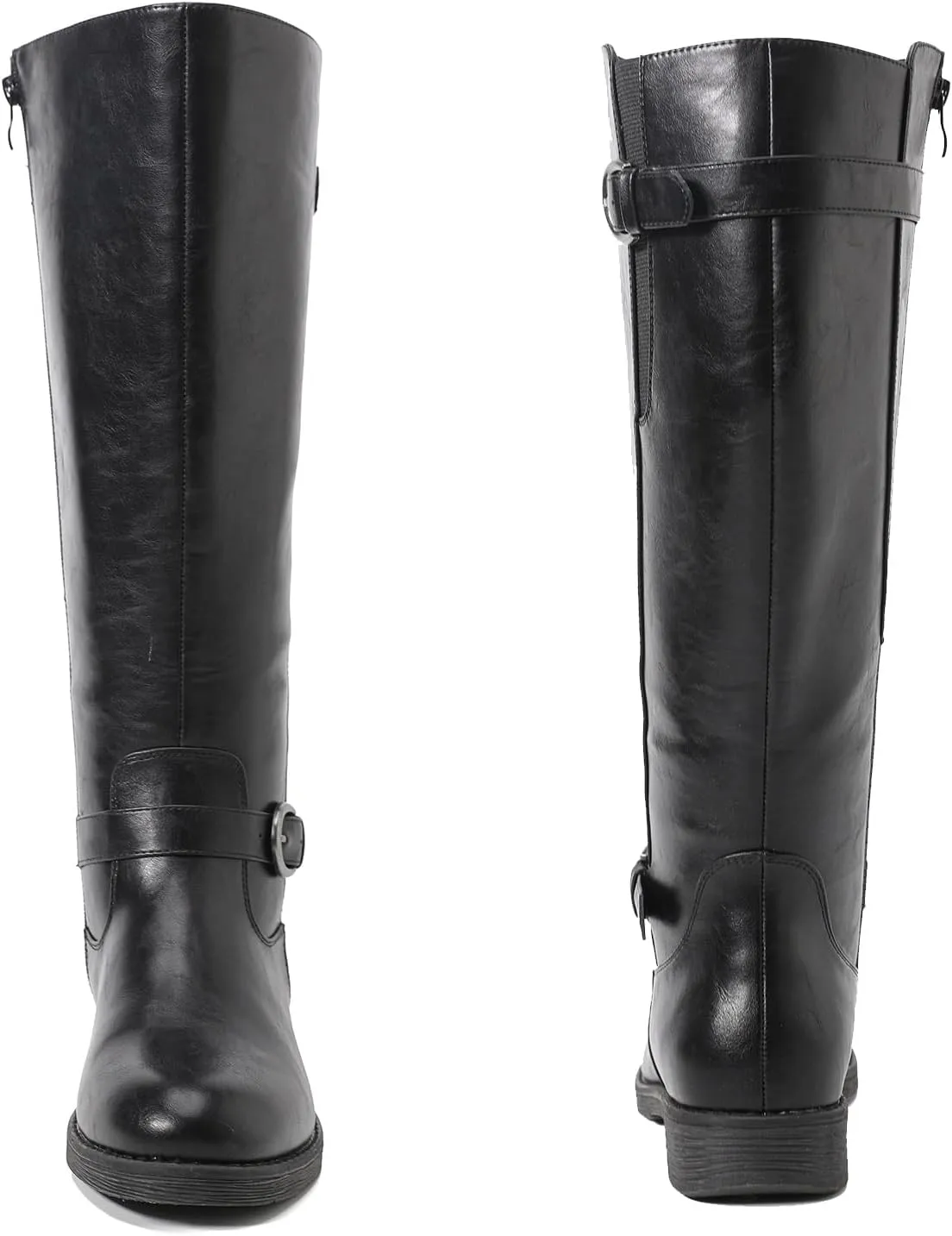 Luoika Women's Extra Wide Calf Cowboy Knee High Boots, Wide Width Cowgirl Slouchy Boots.