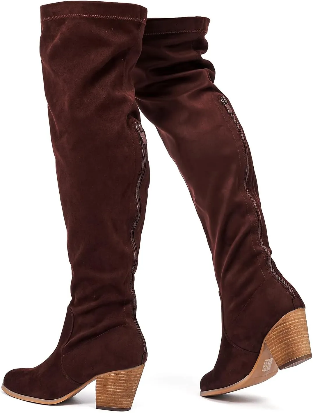 Luoika Women's Wide Calf Over the Knee High Boots, Wide Width Stretchy Fall Winter Boots.