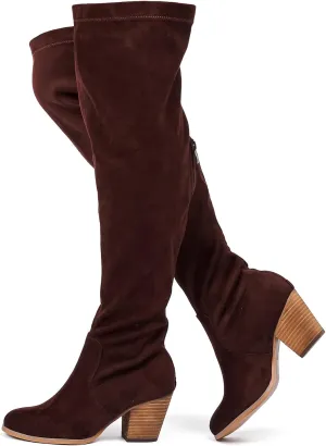 Luoika Women's Wide Calf Over the Knee High Boots, Wide Width Stretchy Fall Winter Boots.