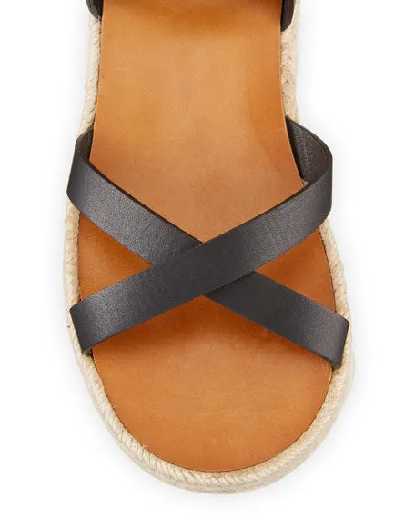 Melyz Leather Ankle-Wrap Espadrilles