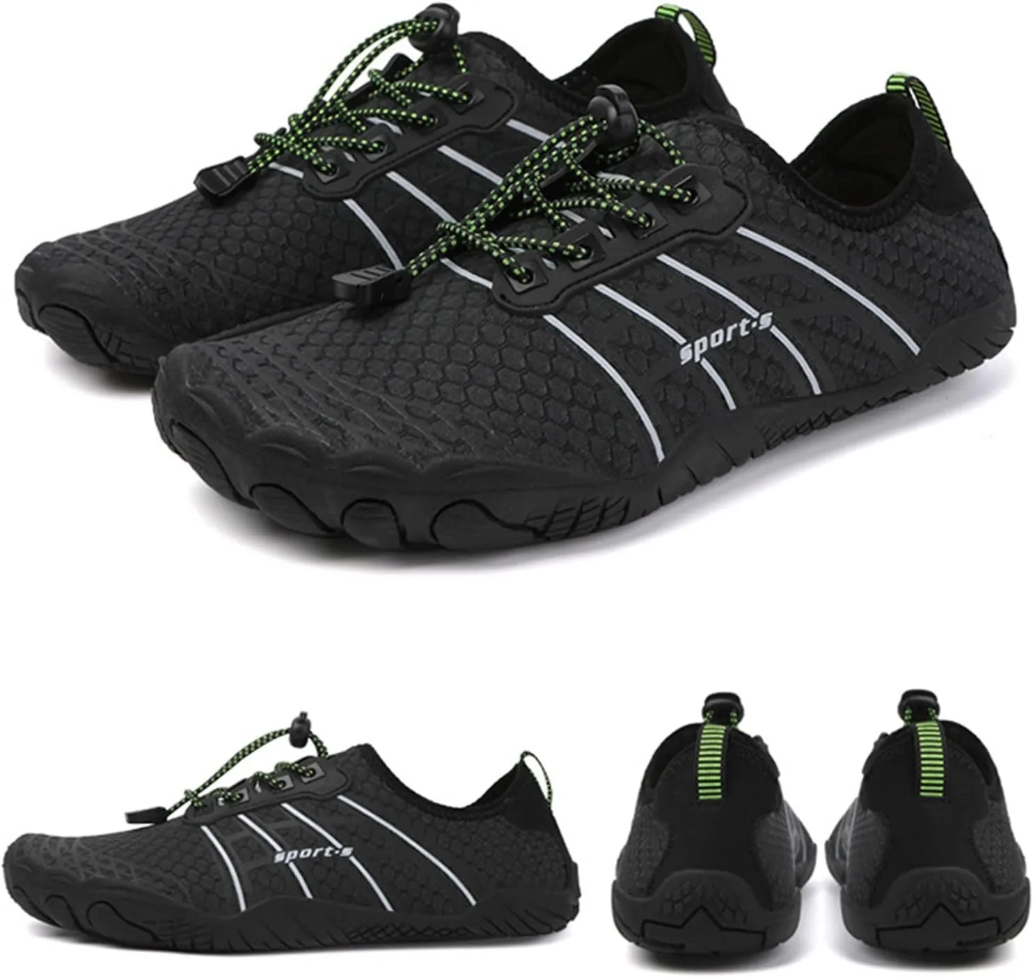 Men Barefoot Shoes,Summer Quick-Dry Comfy Breathable Surf Swim Shoes Women,Casual Lightweight Aqua Beach Water Shoes,Unisex Adult,with Draining Hole,for Boating Fishing
