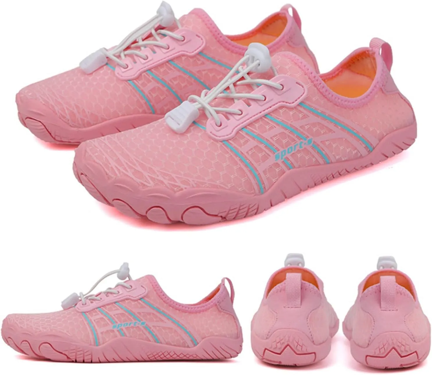 Men Barefoot Shoes,Summer Quick-Dry Comfy Breathable Surf Swim Shoes Women,Casual Lightweight Aqua Beach Water Shoes,Unisex Adult,with Draining Hole,for Boating Fishing