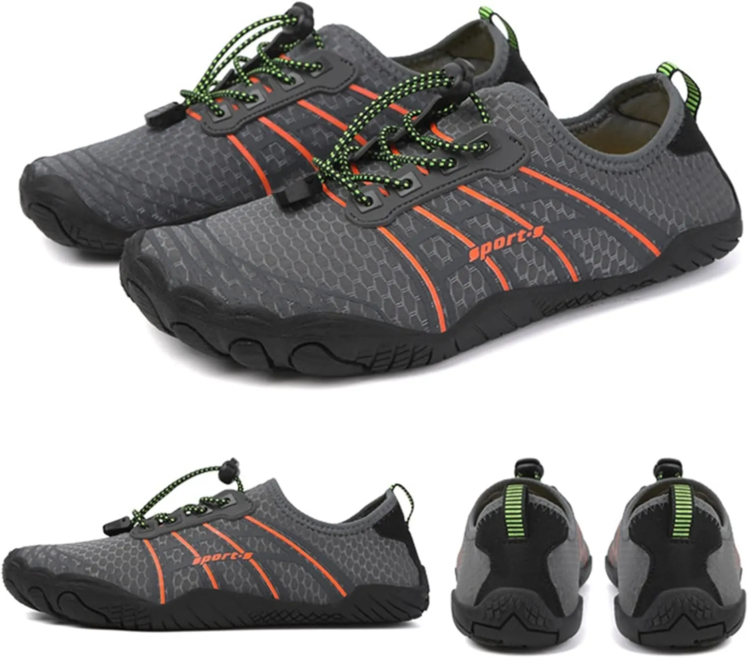 Men Barefoot Shoes,Summer Quick-Dry Comfy Breathable Surf Swim Shoes Women,Casual Lightweight Aqua Beach Water Shoes,Unisex Adult,with Draining Hole,for Boating Fishing