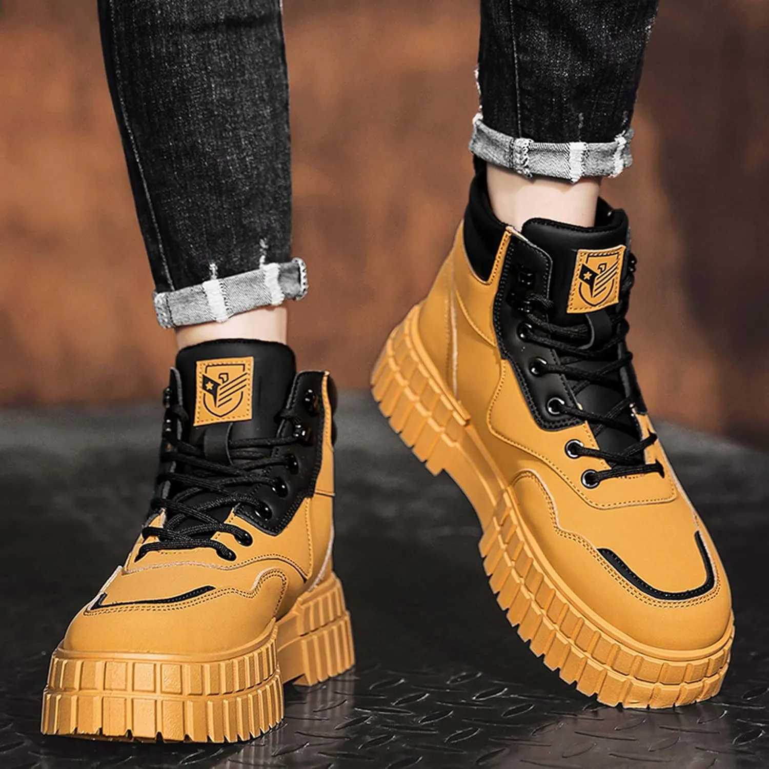 Men's and Women's Snow Boots Insulated Fur Liner Winter Warm Hiking Shoes Walking Sneaker