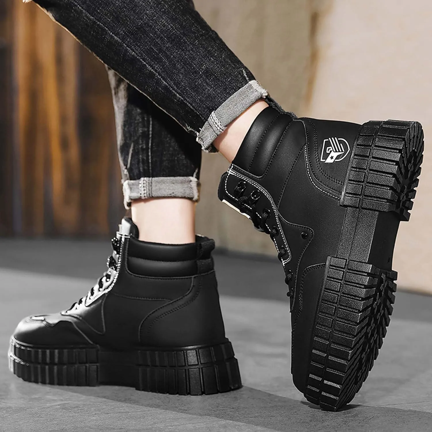 Men's and Women's Snow Boots Insulated Fur Liner Winter Warm Hiking Shoes Walking Sneaker