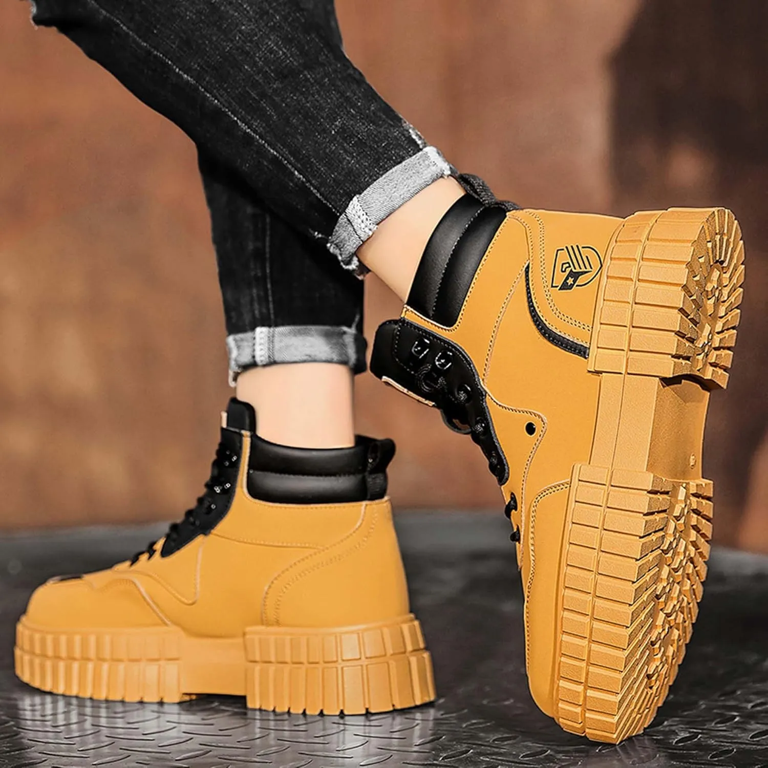 Men's and Women's Snow Boots Insulated Fur Liner Winter Warm Hiking Shoes Walking Sneaker