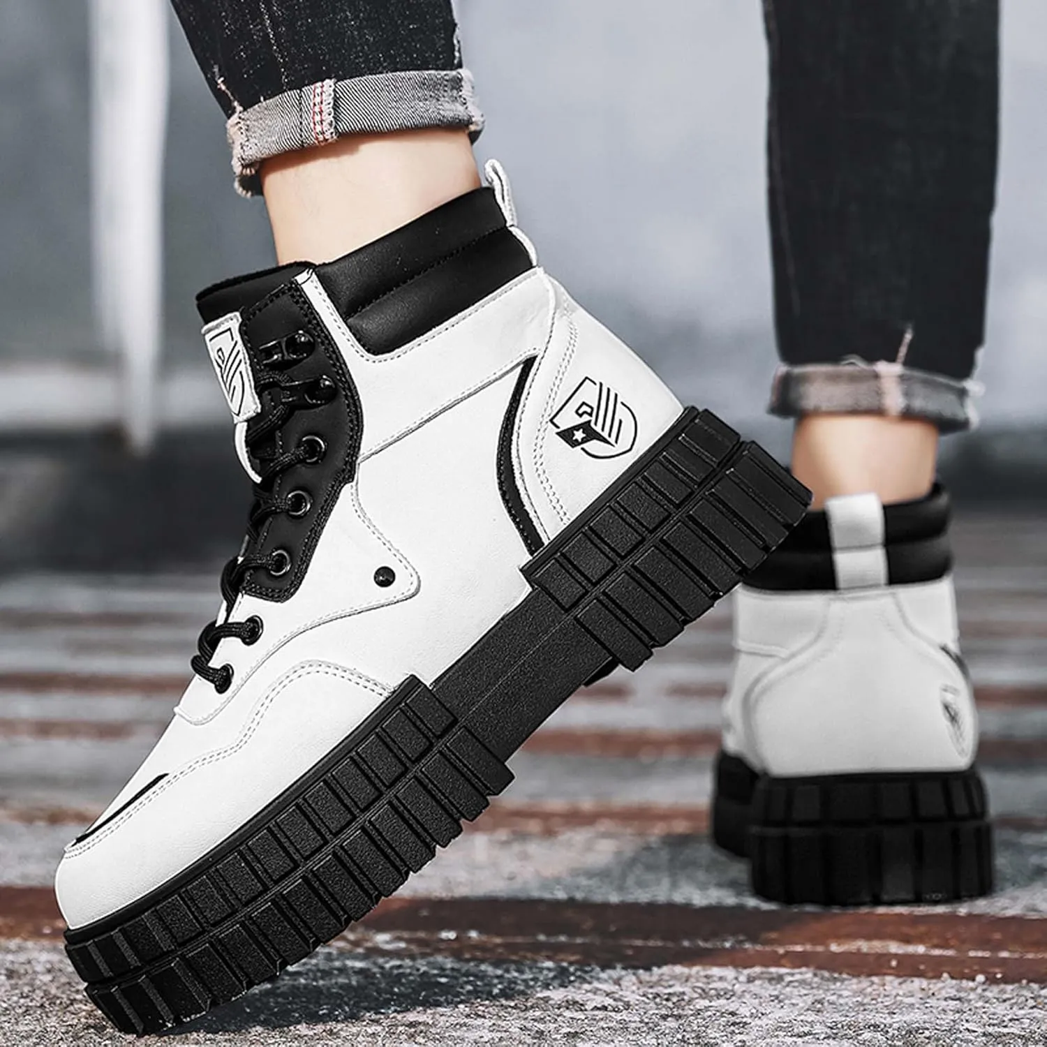 Men's and Women's Snow Boots Insulated Fur Liner Winter Warm Hiking Shoes Walking Sneaker