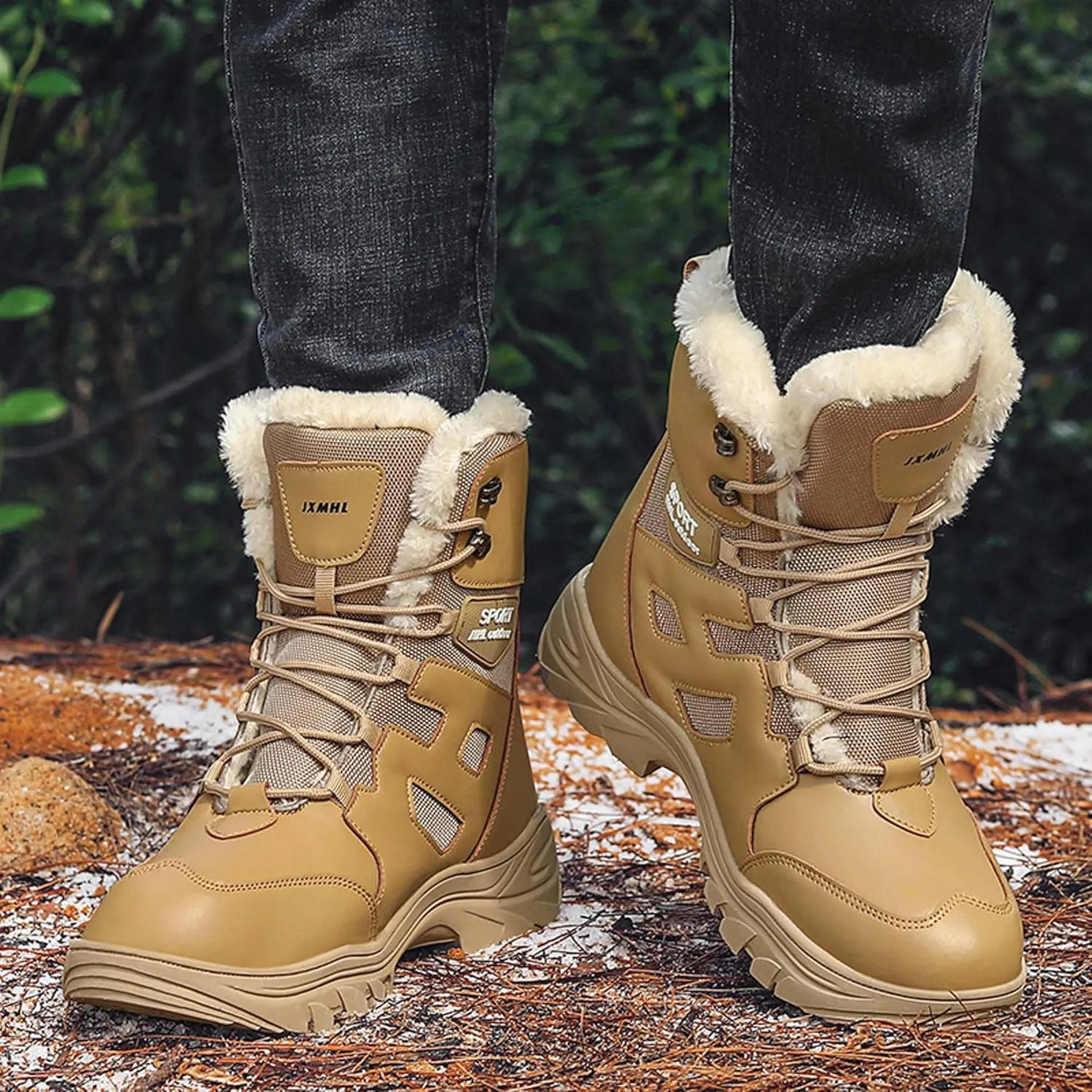 Men's and Women's Winter Snow Boots Waterproof Hiking Boots Tactical Work Boots Outdoor Lightweight Military Boots
