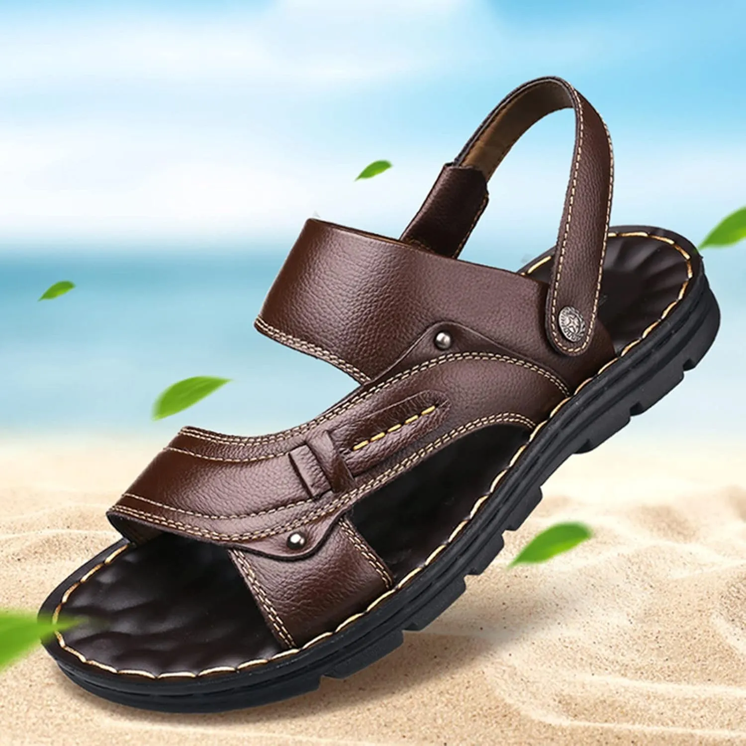Mens Athletic Sandals Open Toe Athletic Adjustable Straps Sandals Mens Water Walking Breathable Hiking Sandal