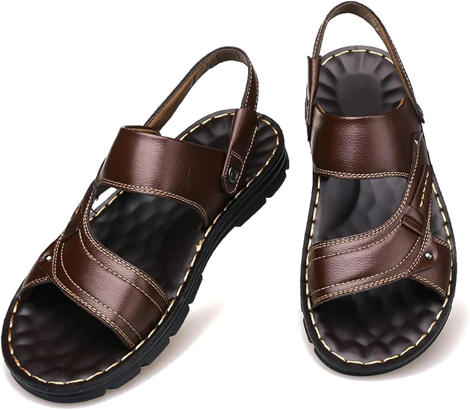 Mens Athletic Sandals Open Toe Athletic Adjustable Straps Sandals Mens Water Walking Breathable Hiking Sandal