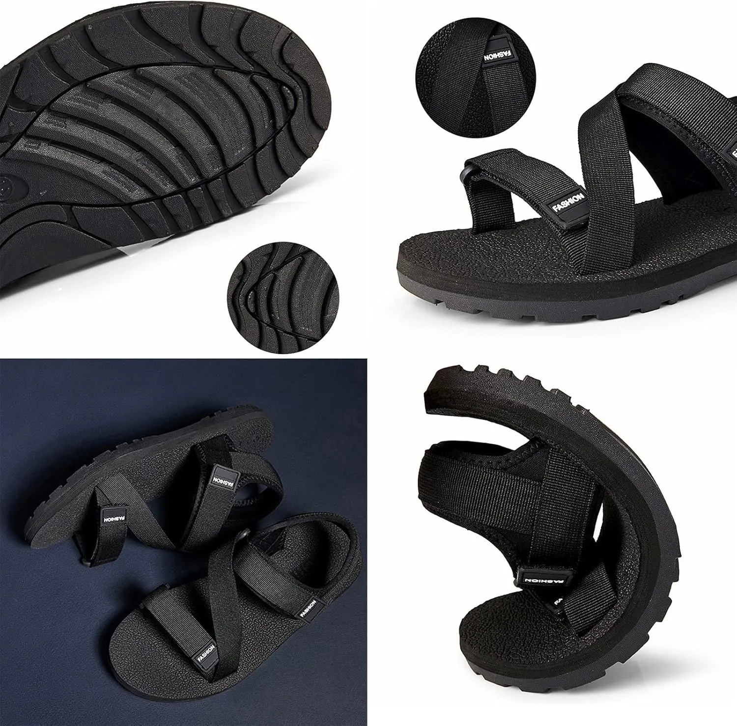 Mens Beach Sandals Walking Breathable Hiking Sandals Mens Beach Slides for Indoor and Outdoor