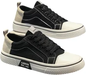 Men's Breathable Fabric Casual Canvas Shoes, Low-Top Lace-Up Outdoor Sneakers, Trendy Skate Shoes.