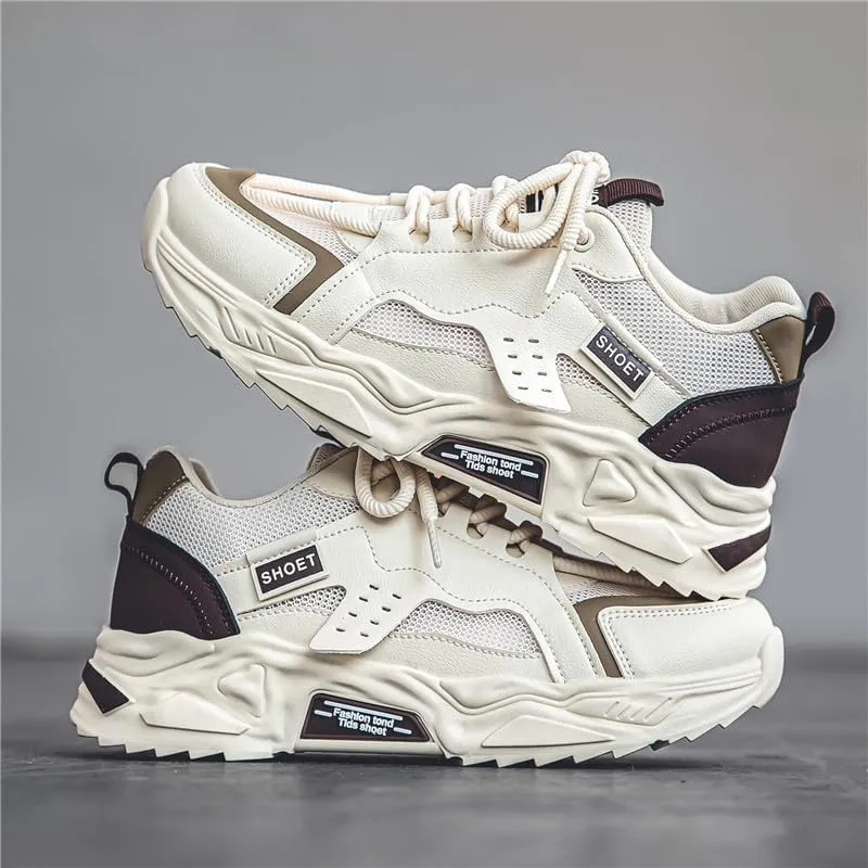 Men's Casual Shoes ?C Fashionable Breathable Chunky Sneakers, Youth-Oriented Korean-Style Thick-Soled Sports Shoes for Trendy Looks