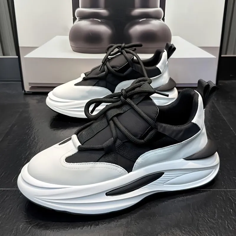 Men's Casual Sneakers - Breathable Fabric Upper, All-Season Outdoor Walking Shoes with Round Toe & Lace-Up Closure