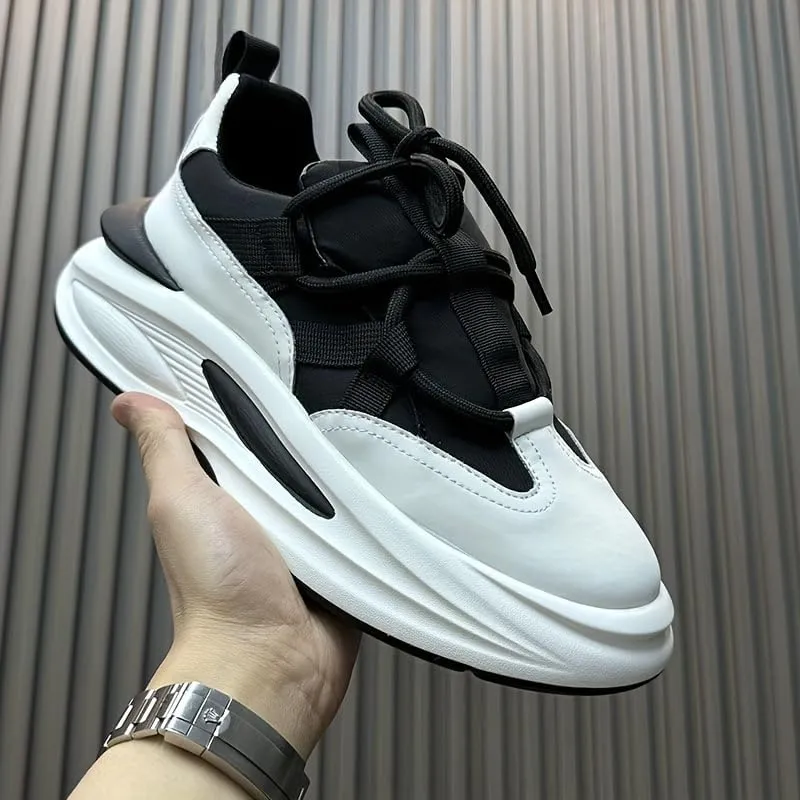 Men's Casual Sneakers - Breathable Fabric Upper, All-Season Outdoor Walking Shoes with Round Toe & Lace-Up Closure