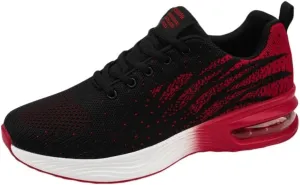 Men's Gradient Blue/Black High-Top Athletic Sneakers - Breathable Fabric Workout Shoes with Durable Rubber Sole for Running, Basketball & Sports