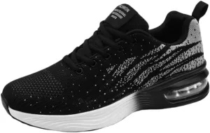 Men's Gradient Blue/Black High-Top Athletic Sneakers - Breathable Fabric Workout Shoes with Durable Rubber Sole for Running, Basketball & Sports