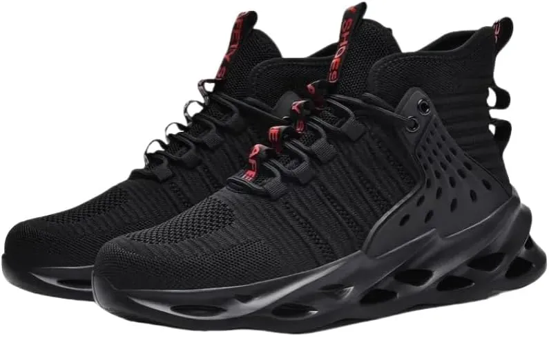 Men's high-top lace-up Sports Shoes - Durable and Breathable Fabric, Lightweight Sole, All-Season Suitable for Both Casual and Formal wear, Comfortable Daily Shoes, Reinforced Shoe Design