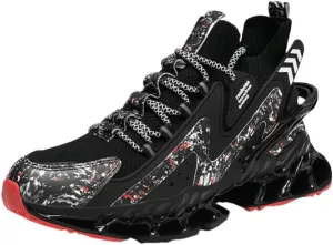 Mens Lightweight Running Shoes for Active Lifestyles  Breathable Fabric Upper, Non-Slip Rubber Outsole, Plus Size Options Available