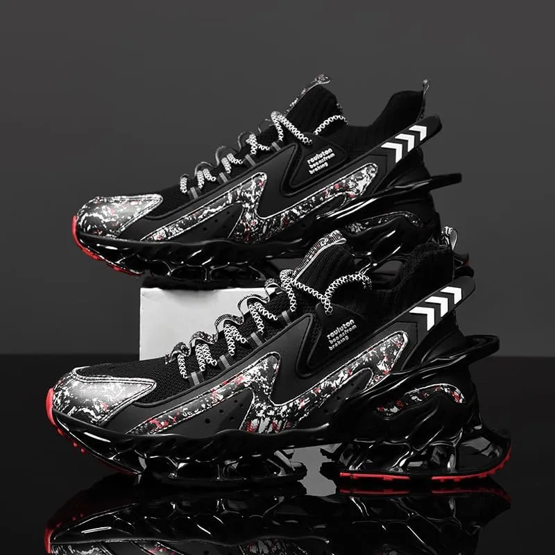 Mens Lightweight Running Shoes for Active Lifestyles  Breathable Fabric Upper, Non-Slip Rubber Outsole, Plus Size Options Available