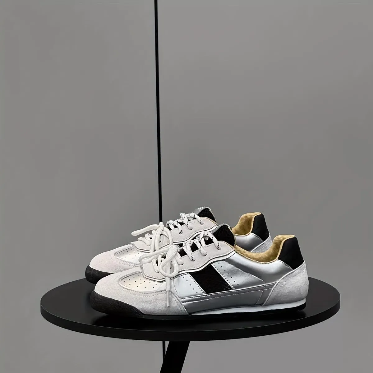 Men's Low-top Sports Shoes, with PU/Fabric Upper Layer, Soft Rubber Sole, lace-up Casual Shoes, Suitable for All-Season Training, Running and Daily wear, wear-Resistant and Anti-Slip