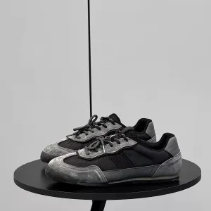 Men's Low-top Sports Shoes, with PU/Fabric Upper Layer, Soft Rubber Sole, lace-up Casual Shoes, Suitable for All-Season Training, Running and Daily wear, wear-Resistant and Anti-Slip