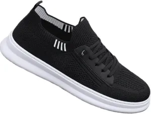Men's mid-top Casual wear Shoes - Breathable Fabric Upper, Shock-Absorbing Rubber Sole, Combining Daily Comfort and Style, with one Foot