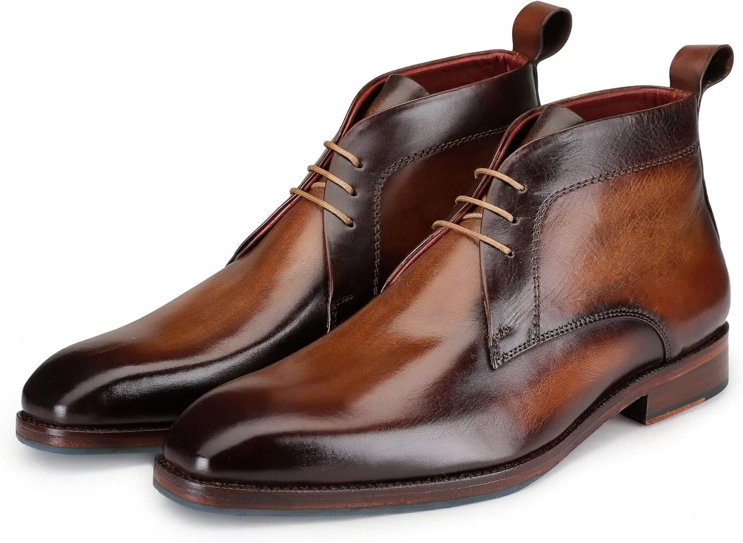 Men??s Modern Classic Calfskin Leather Chukka Boots