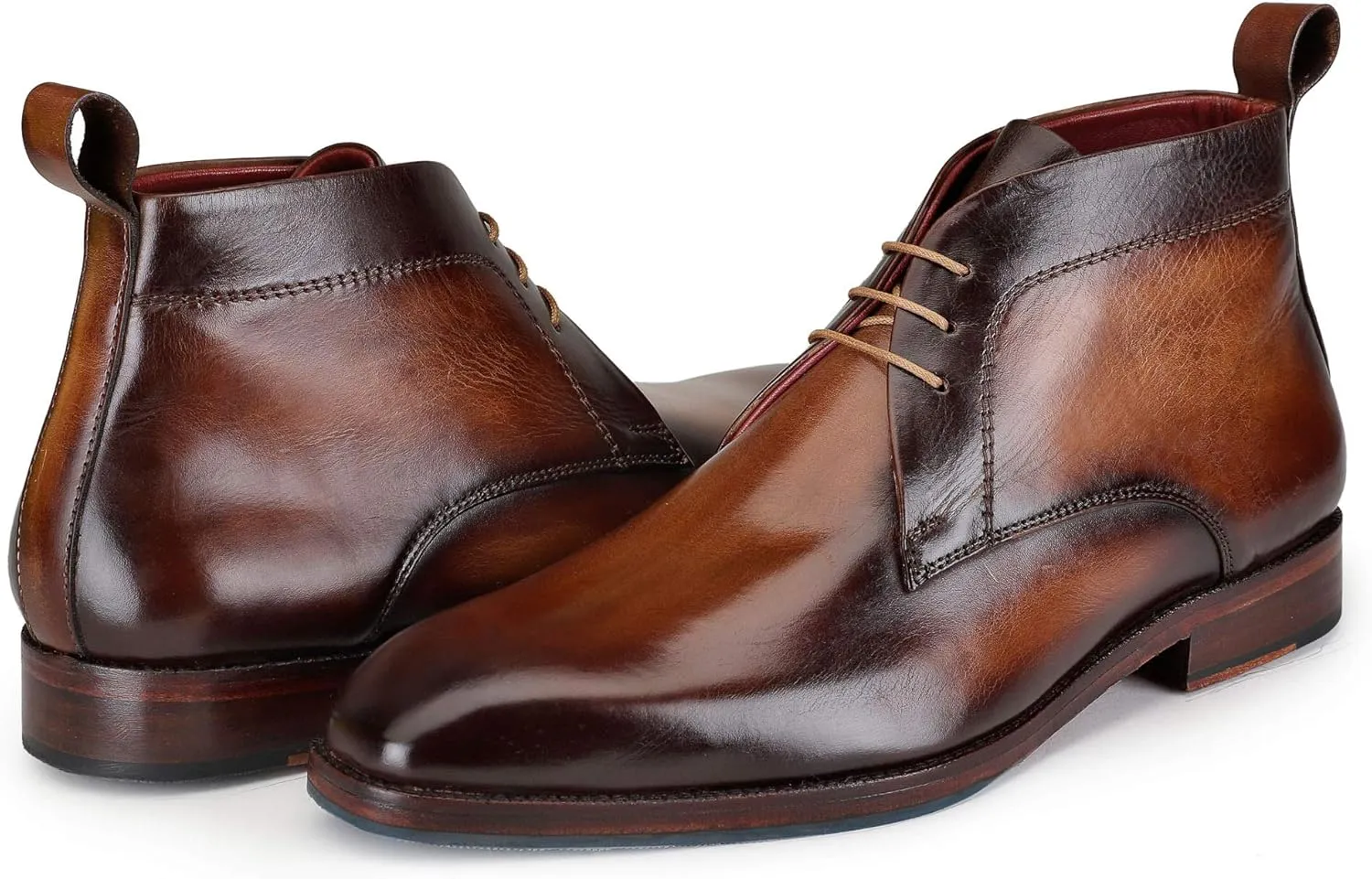 Men??s Modern Classic Calfskin Leather Chukka Boots