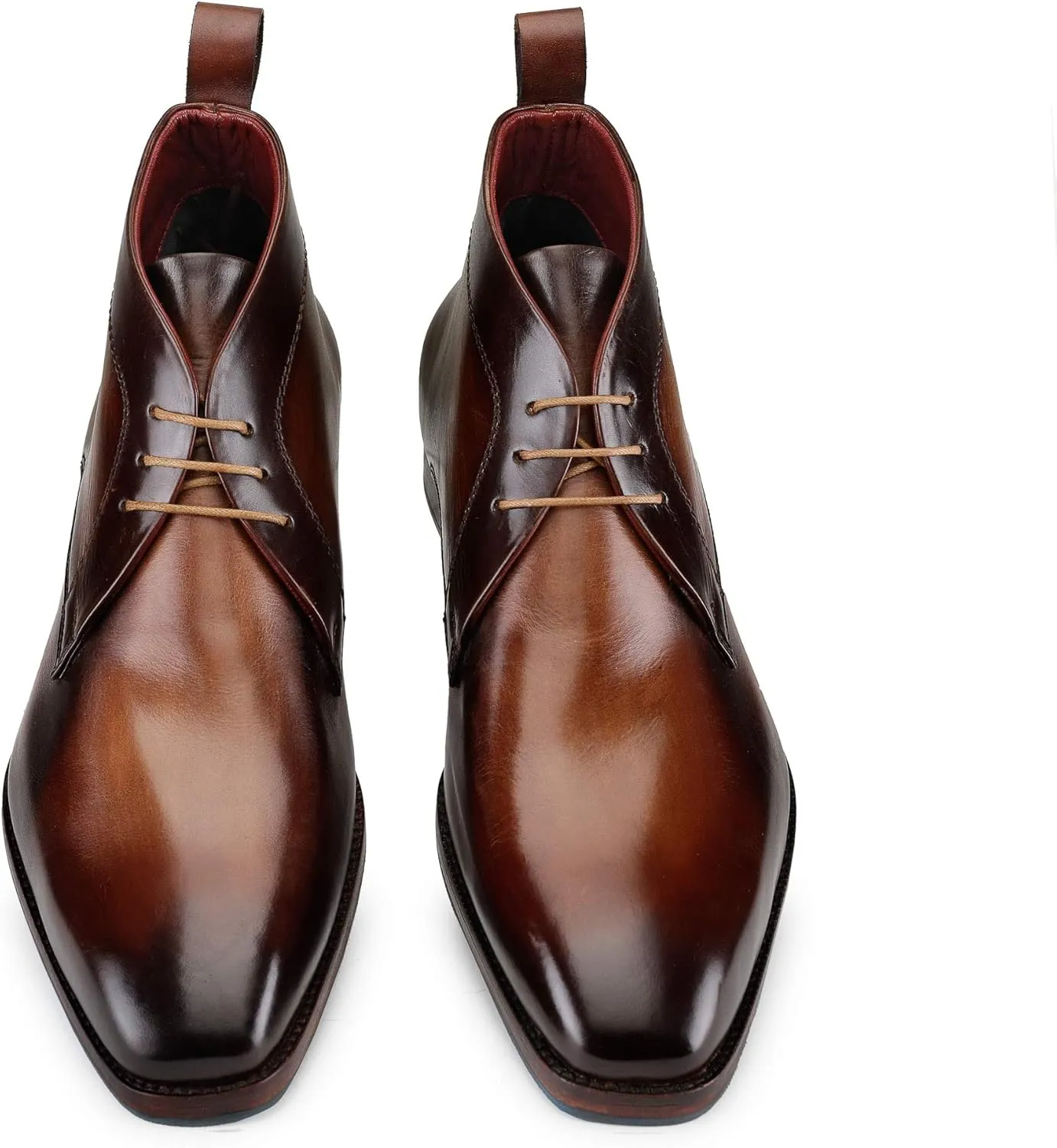 Men??s Modern Classic Calfskin Leather Chukka Boots