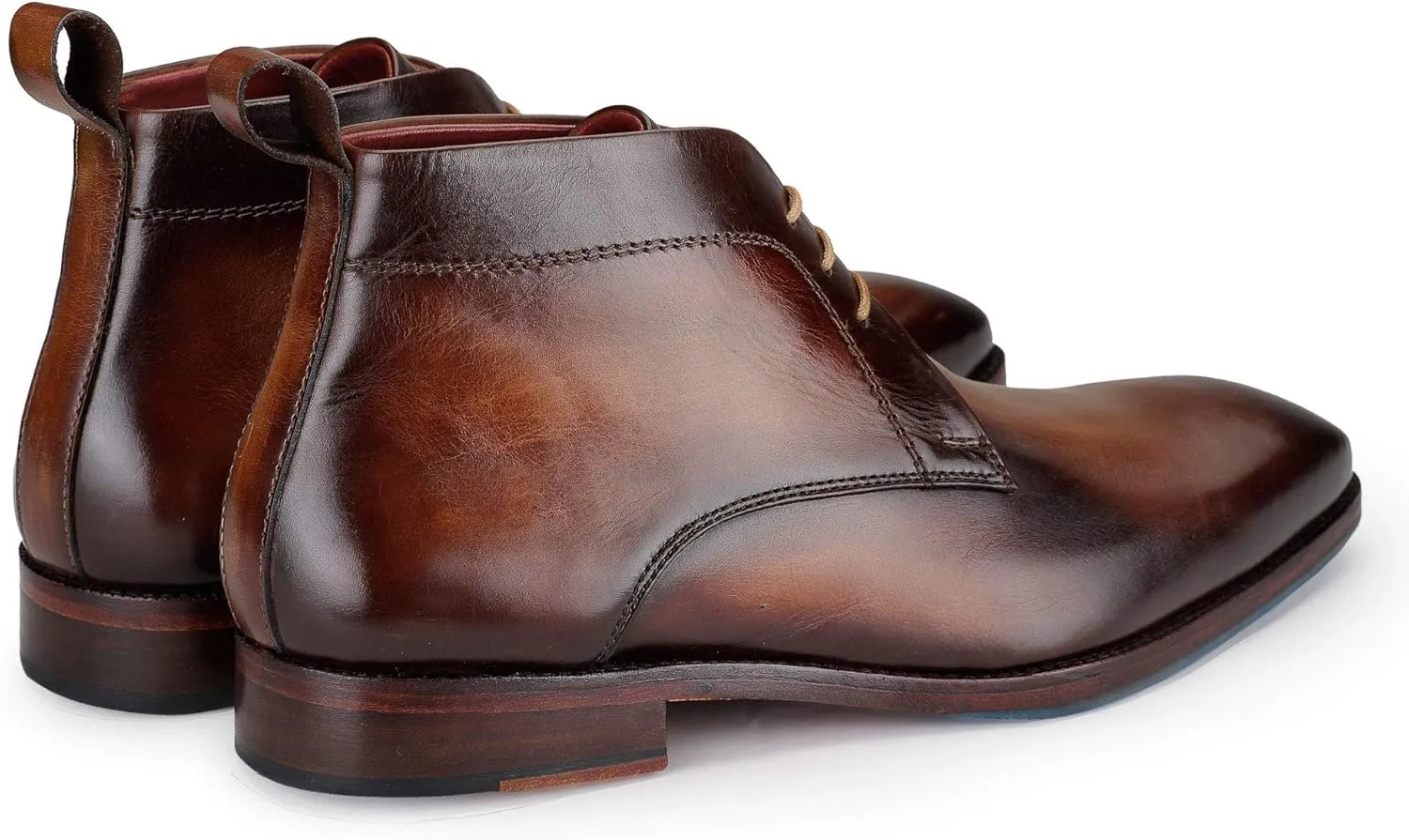 Men??s Modern Classic Calfskin Leather Chukka Boots