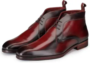 Men??s Modern Classic Calfskin Leather Chukka Boots